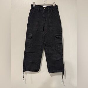 Oak + Fort Cargo Style High Waisted Cotton Pant Size Small